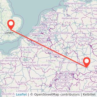 Harlow Munich train map