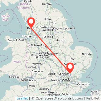 Harlow Preston train map