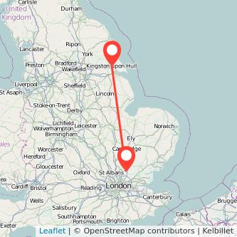 Harlow Hull train map