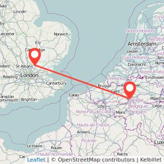 Harlow Brussels train map