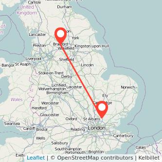 Harlow Bradford train map