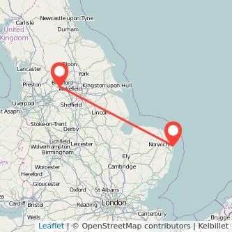 Halifax Great Yarmouth train map