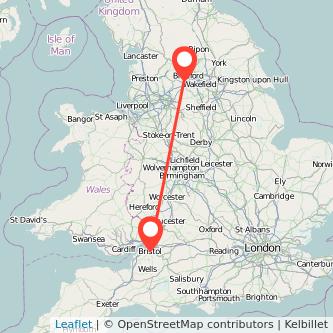 Halifax Bristol train map