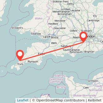 Guildford Newquay bus map