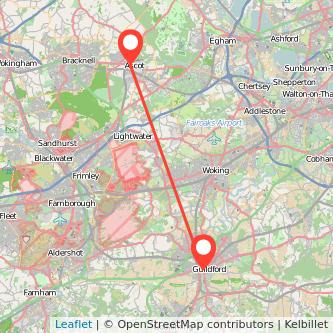Guildford Ascot bus map