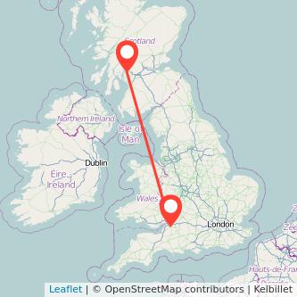 Greenock Bristol train map