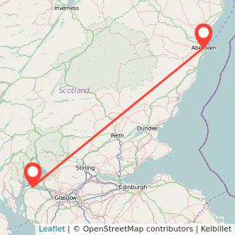 Greenock Aberdeen train map