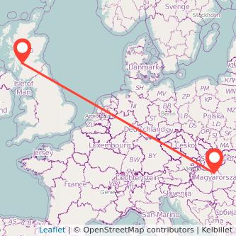 Greenock Budapest train map