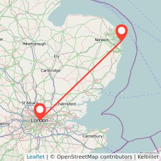 Great Yarmouth London bus map