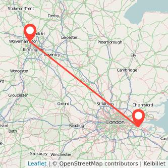 Gravesend Walsall train map