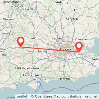 Gravesend Swindon train map