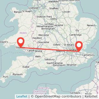 Gravesend Swansea train map