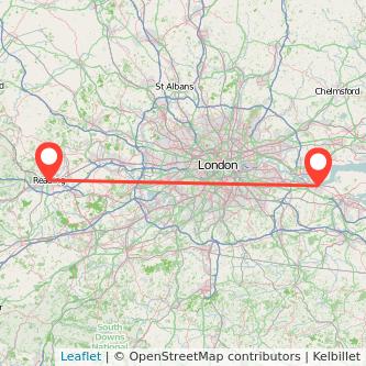 Gravesend Reading bus map