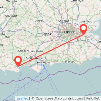 Gravesend Poole train map