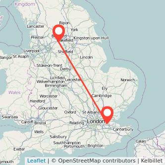 Gravesend Huddersfield train map