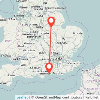 Grantham Chichester train map