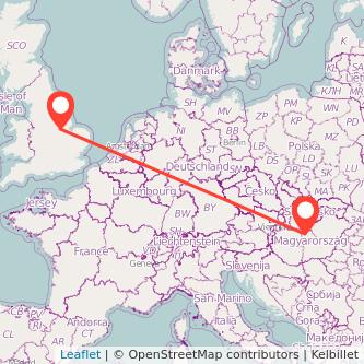 Grantham Budapest bus map