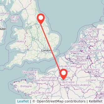 Goole Paris train map