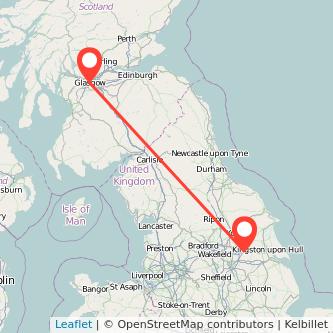 Goole Glasgow train map