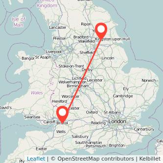 Goole Bristol train map