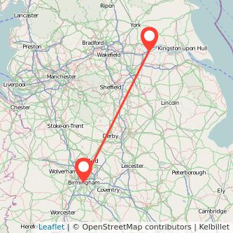 Goole Birmingham train map