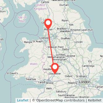 Gloucester Preston train map