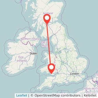 Glasgow Bridgend bus map