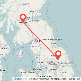 Glasgow York train map