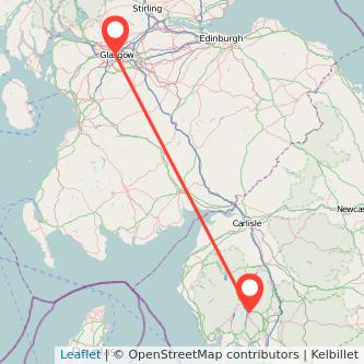 Glasgow Windermere train map