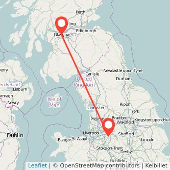 Glasgow Wilmslow bus map