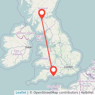 Glasgow Weymouth train map