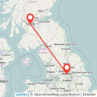 Glasgow Wakefield train map