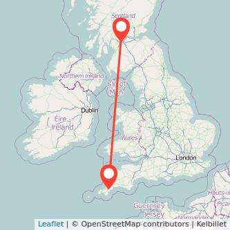 Glasgow Truro train map