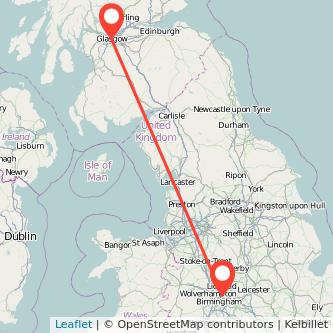 Glasgow Sutton Coldfield train map