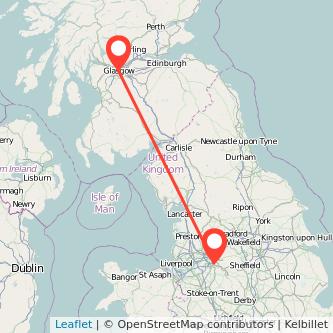 Glasgow Stockport train map