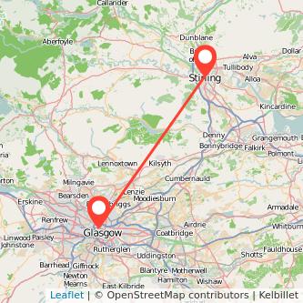 Glasgow Stirling train map