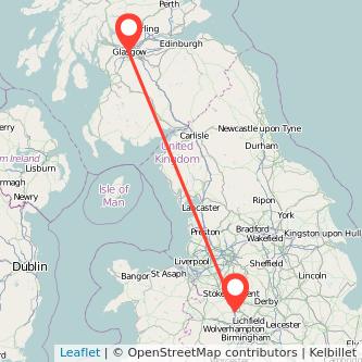 Glasgow Stafford train map