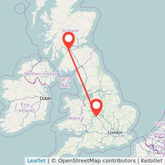 Glasgow Solihull train map