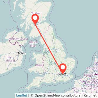 Glasgow London train map