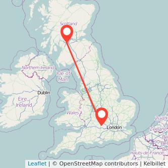 Glasgow Didcot train map