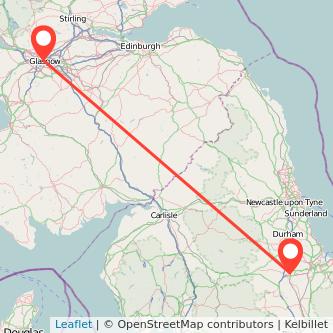 Glasgow Darlington train map
