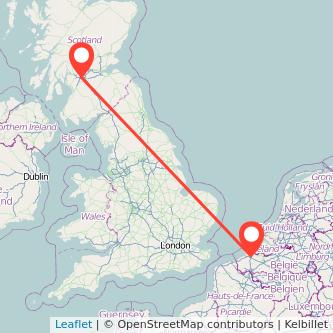 Glasgow Bruges bus map