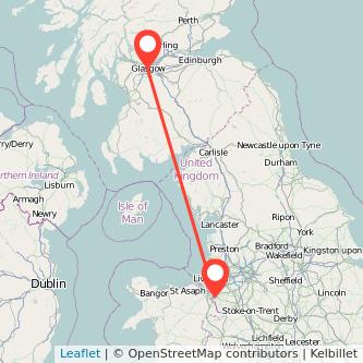 Glasgow Chester bus map