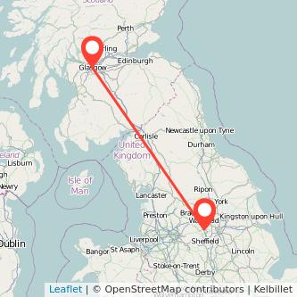 Glasgow Barnsley bus map