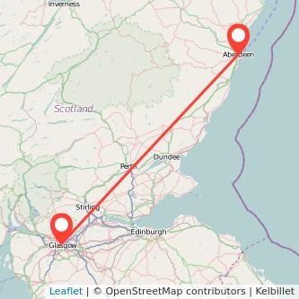 Glasgow Aberdeen bus map