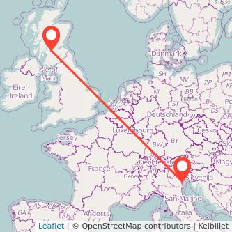 Glasgow Venice train map