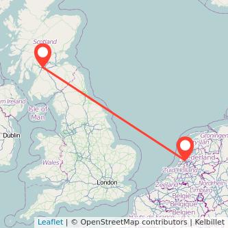 Glasgow Amsterdam train map