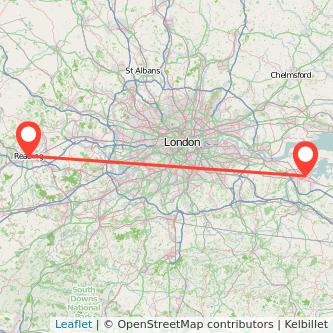 Gillingham Reading train map