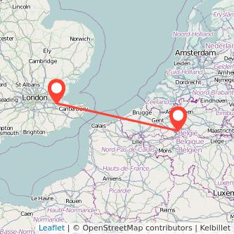 Gillingham Brussels train map