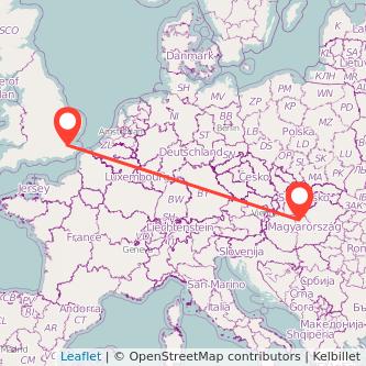 Gillingham Budapest train map